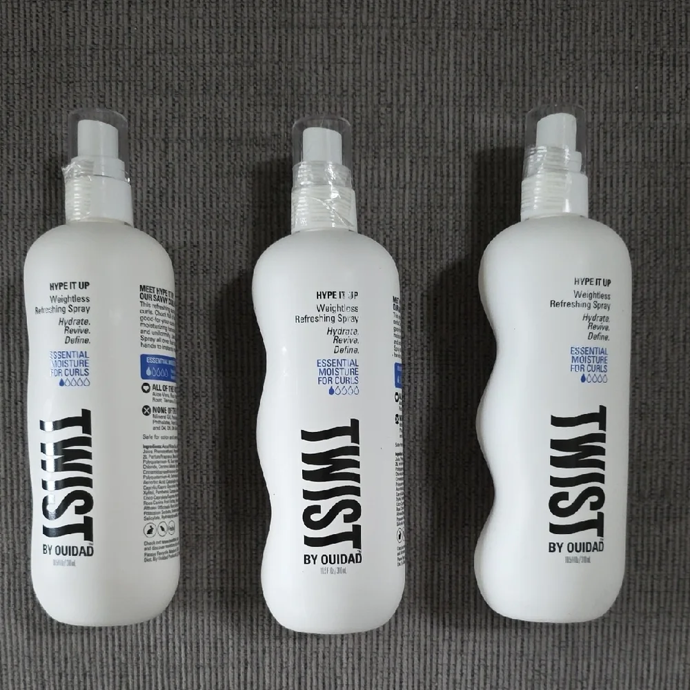 Twist Hype It Up By Ouidad, Essential Moisture‎ For Curls, 10.5oz, Set Of 3, New
